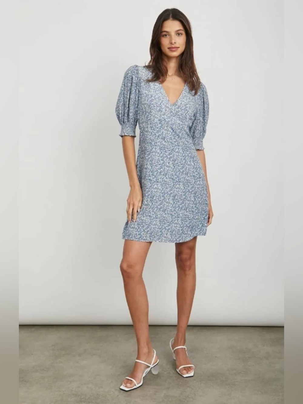 Rails Roma Dress Blue Mini Garden Floral Size XS